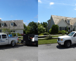 before after roof cleaning cape cod ma